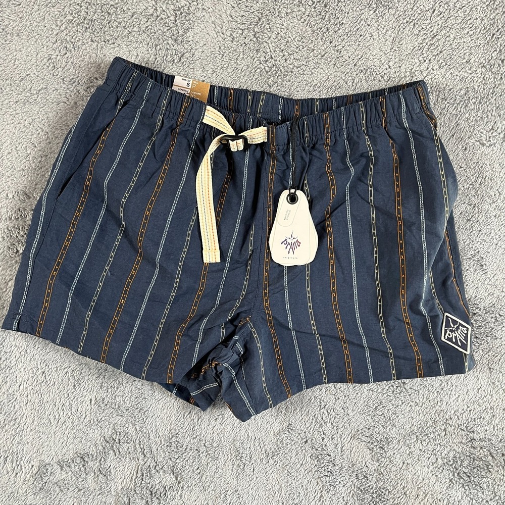 prAna Indio Heritage Short Men's XS Stormy Night Belted Nylon Water Repellent